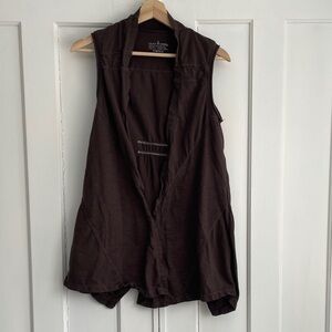Neon Buddha Vest Women’s Layering Brown S Open Vest Lagenlook Art Teacher Fairy